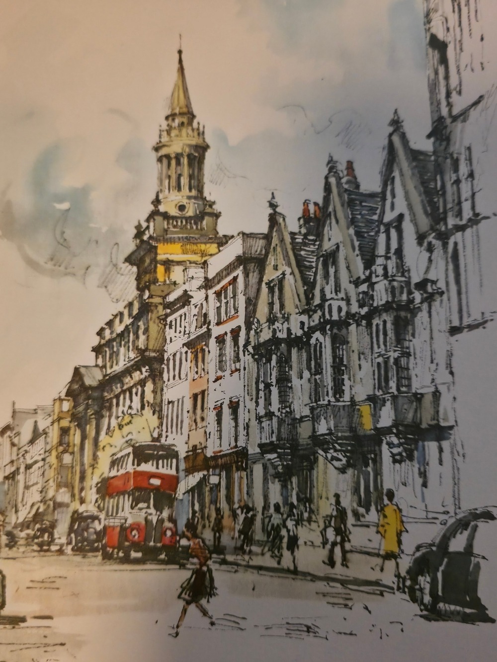 4/$25 Deal! Vintage Oxford High Street Scene From London - Picture 8 of 10